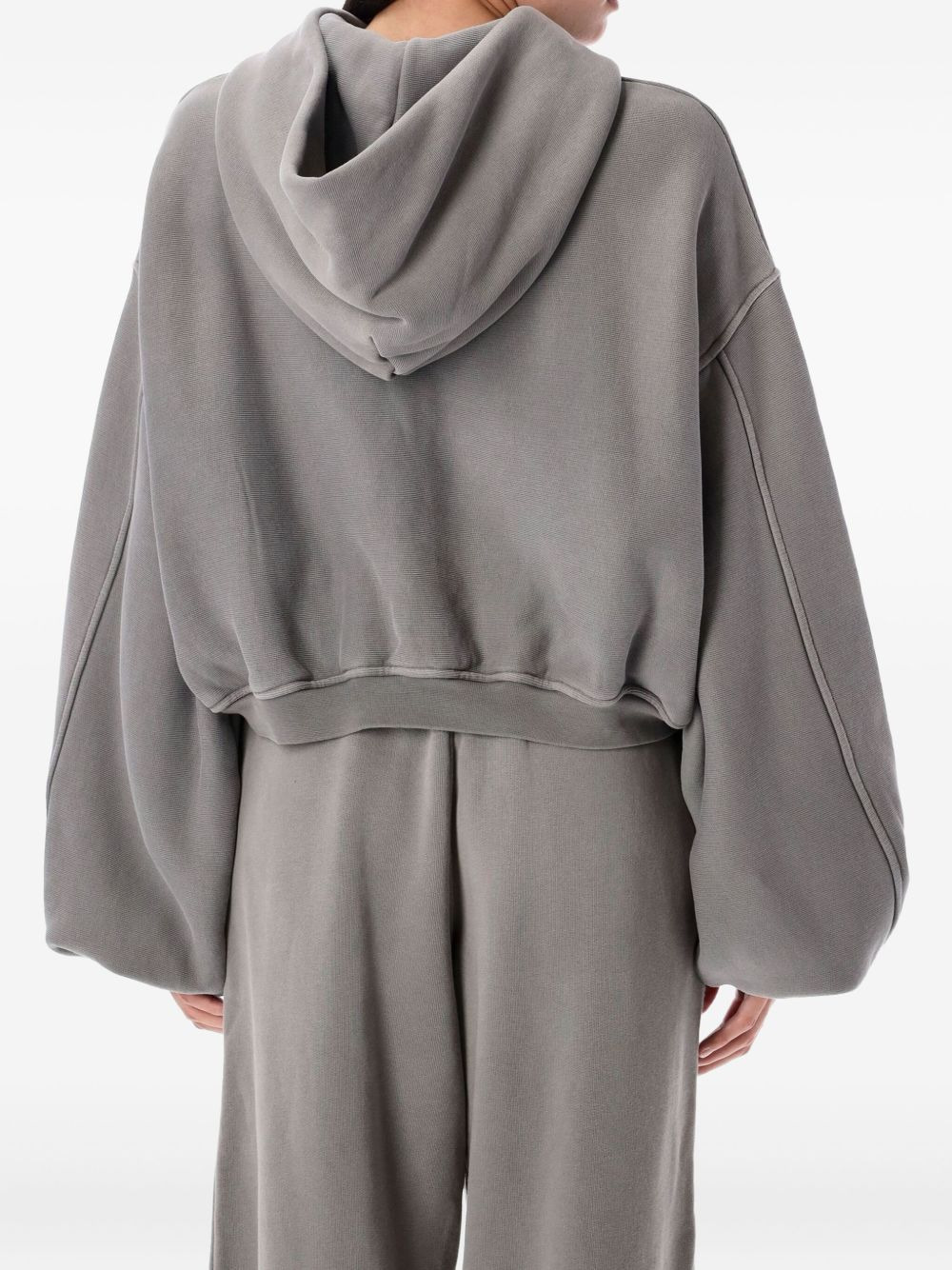 zip-up crop hoodie - 2