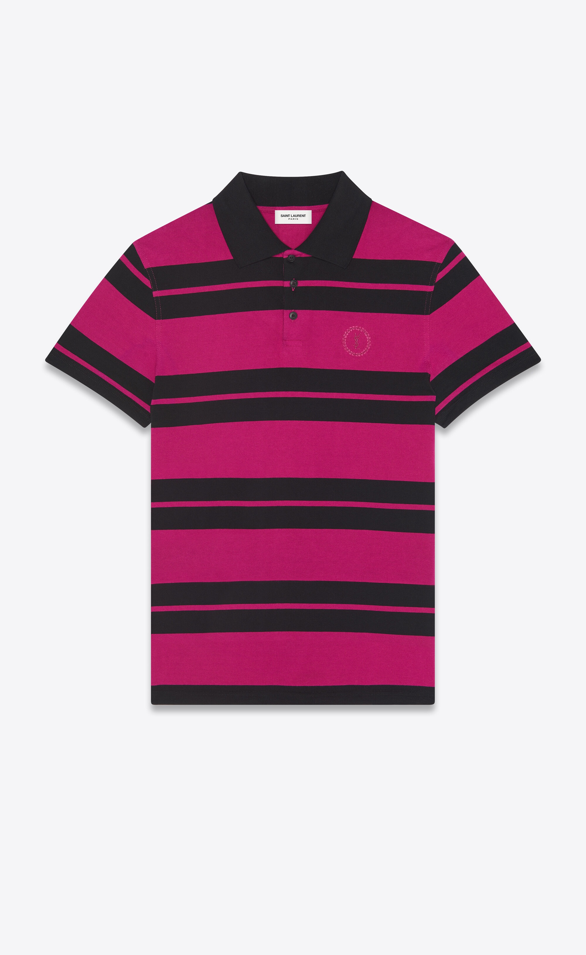 monogram polo shirt in striped jersey - 1