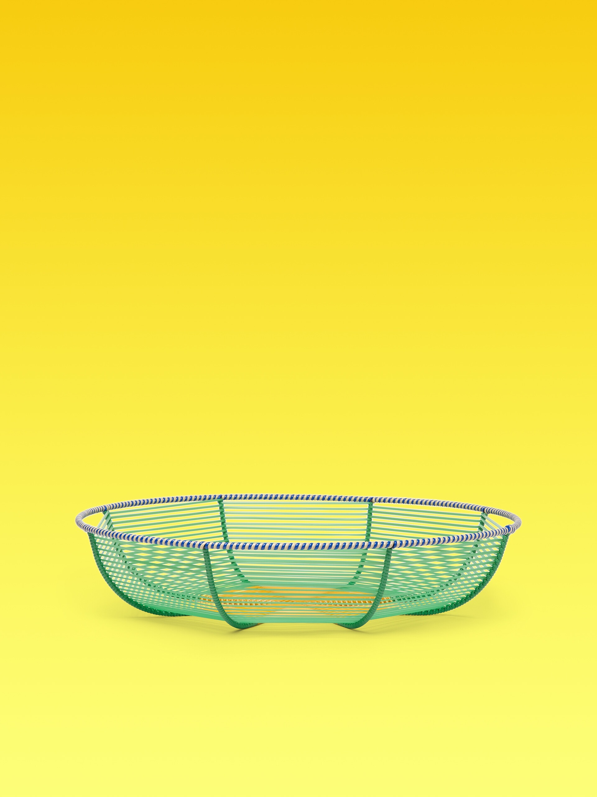 MARNI MARKET LARGE CIRCULAR GREEN AND YELLOW FRUIT HOLDER - 1