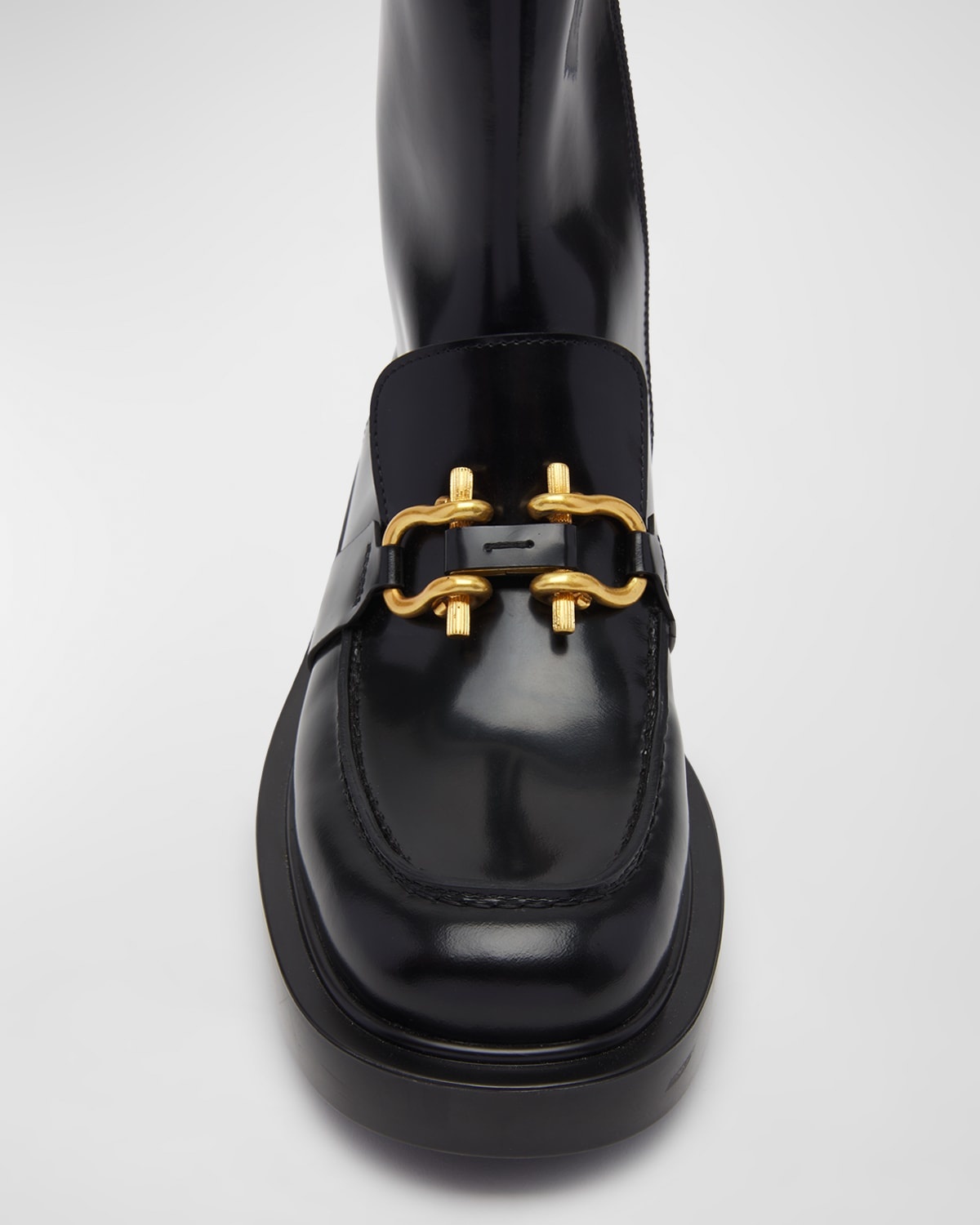 Bottega Veneta Monsieur Leather Bit Chunky Ankle Boots