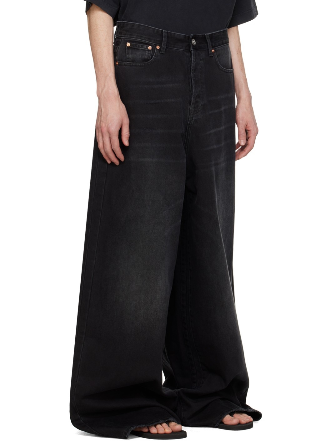 Black Big Shape Jeans - 2