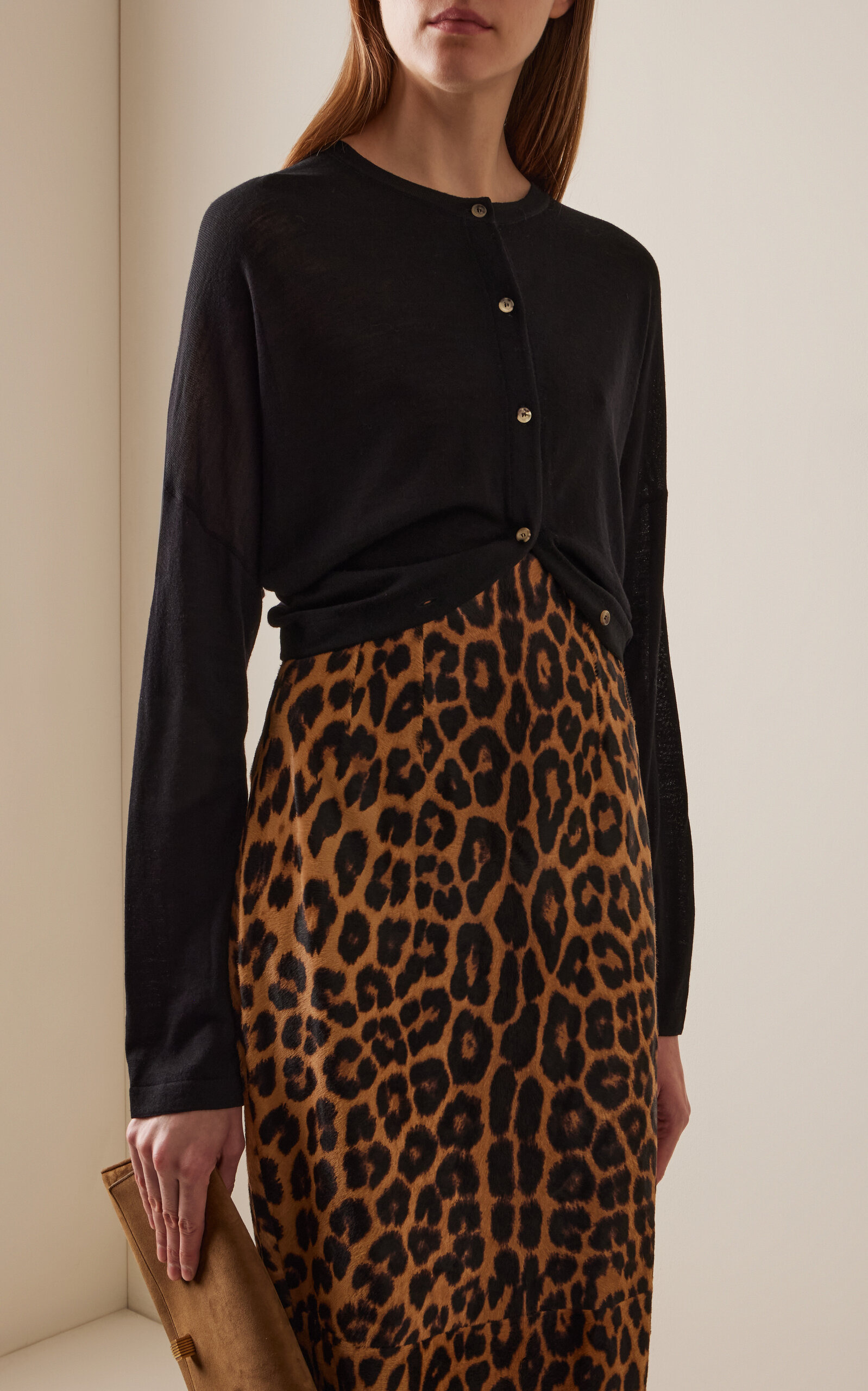 Finn Cropped Merino-Wool Cardigan black - 3