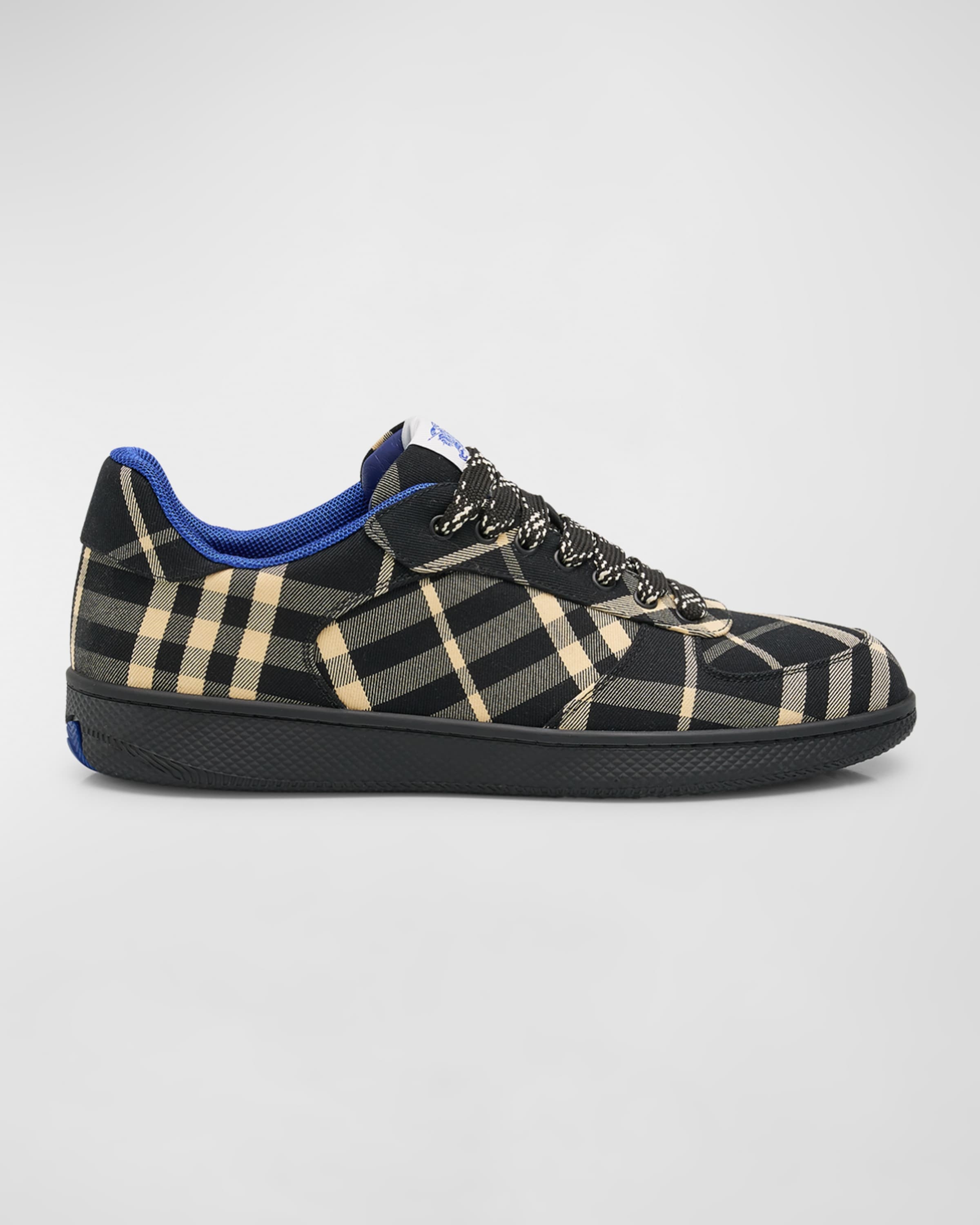 Men's Check Low-Top Sneakers - 1