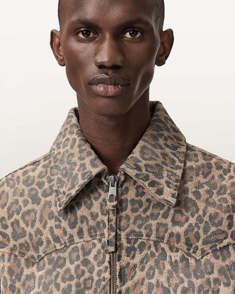 DELLCOT LEOPARD PRINT SUEDE JACKET 6