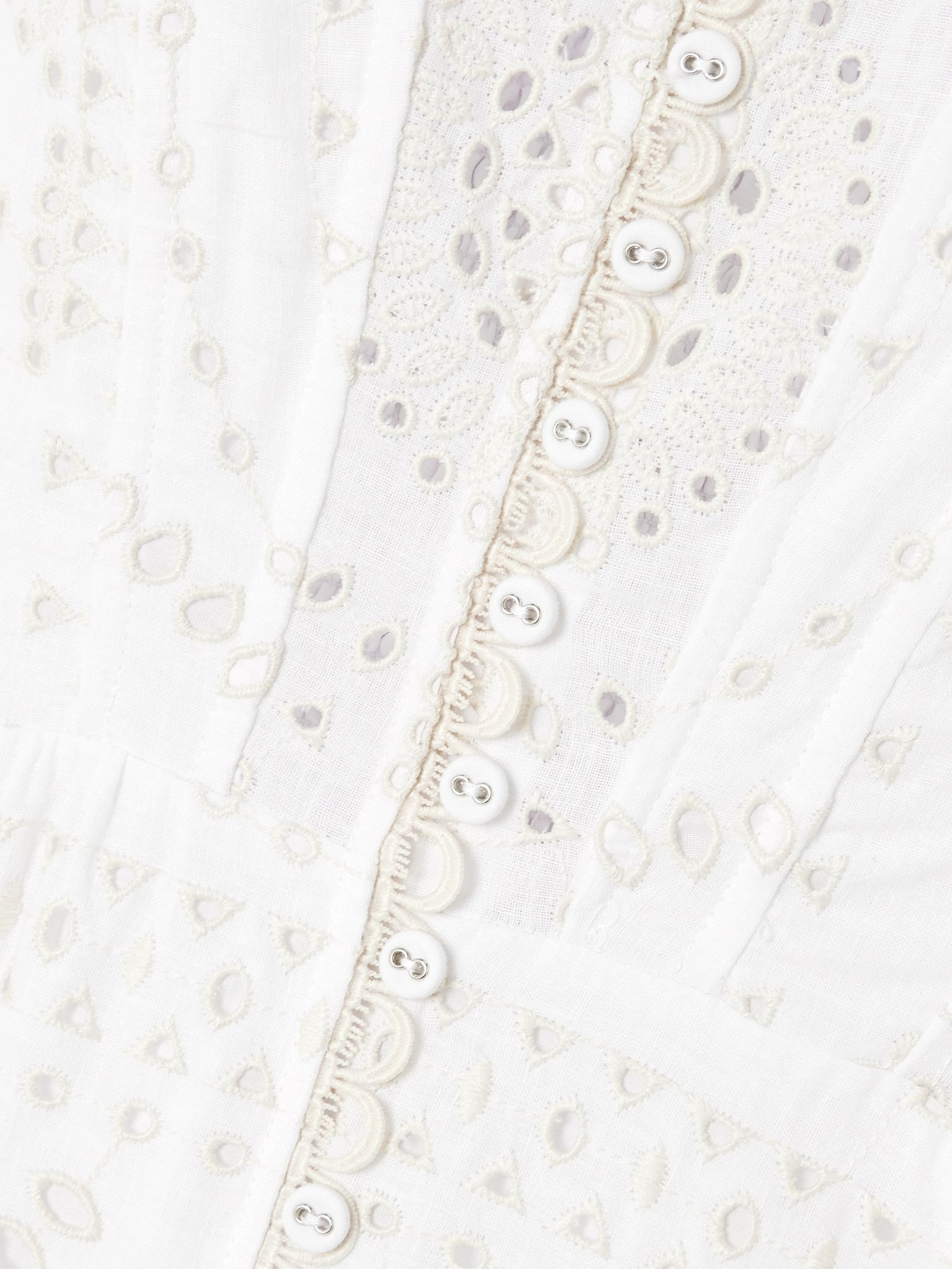 Greba broderie anglaise cotton-blend maxi dress Ivory - 4