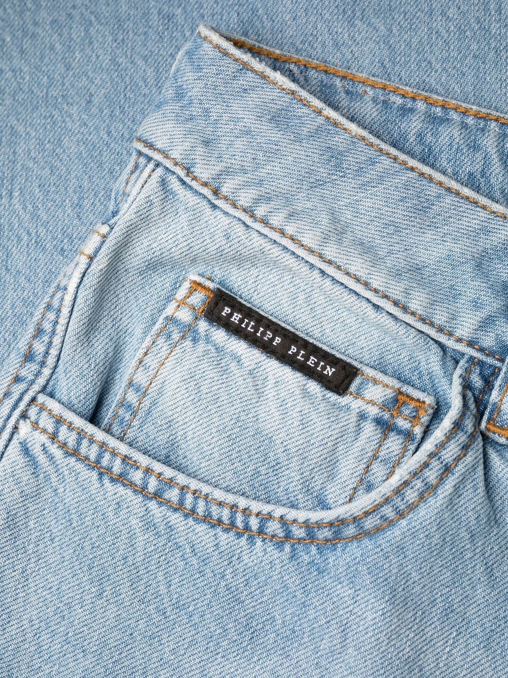 cropped denim jeans - 6