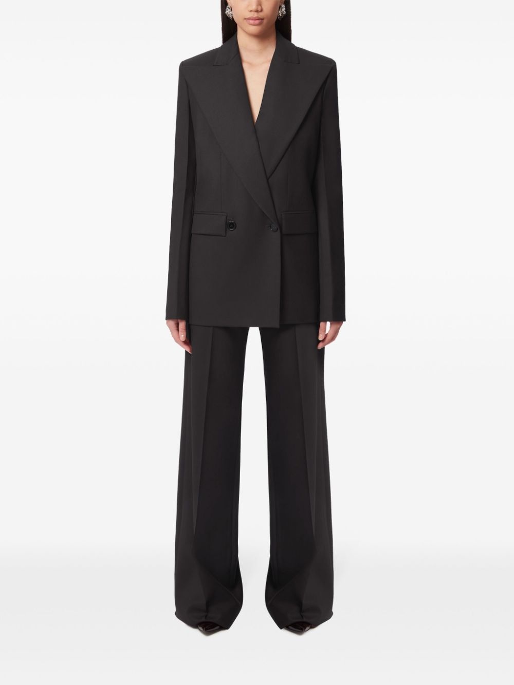 Wide-Leg Wool Trousers - 2