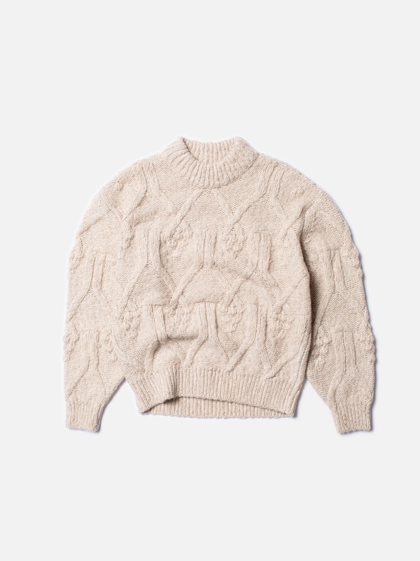 Elsa Cable Knit Oat - 1