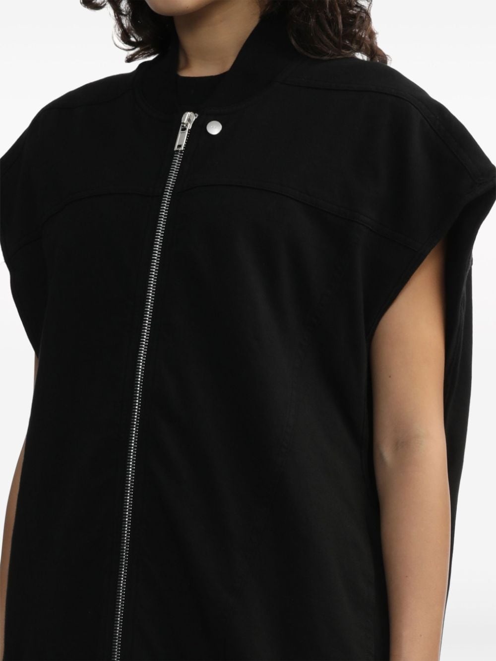 zip-up cotton vest - 5