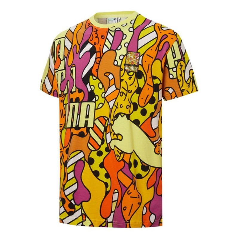 PUMA x BRITTO Aop Tee Sports Unisex Orange 532235-51 - 1
