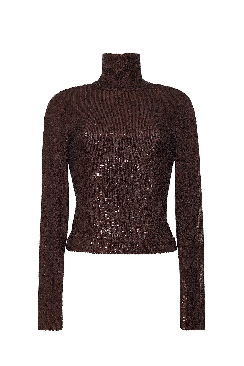 Piper Top
Our Best-Selling Turtleneck In Sequins - 1