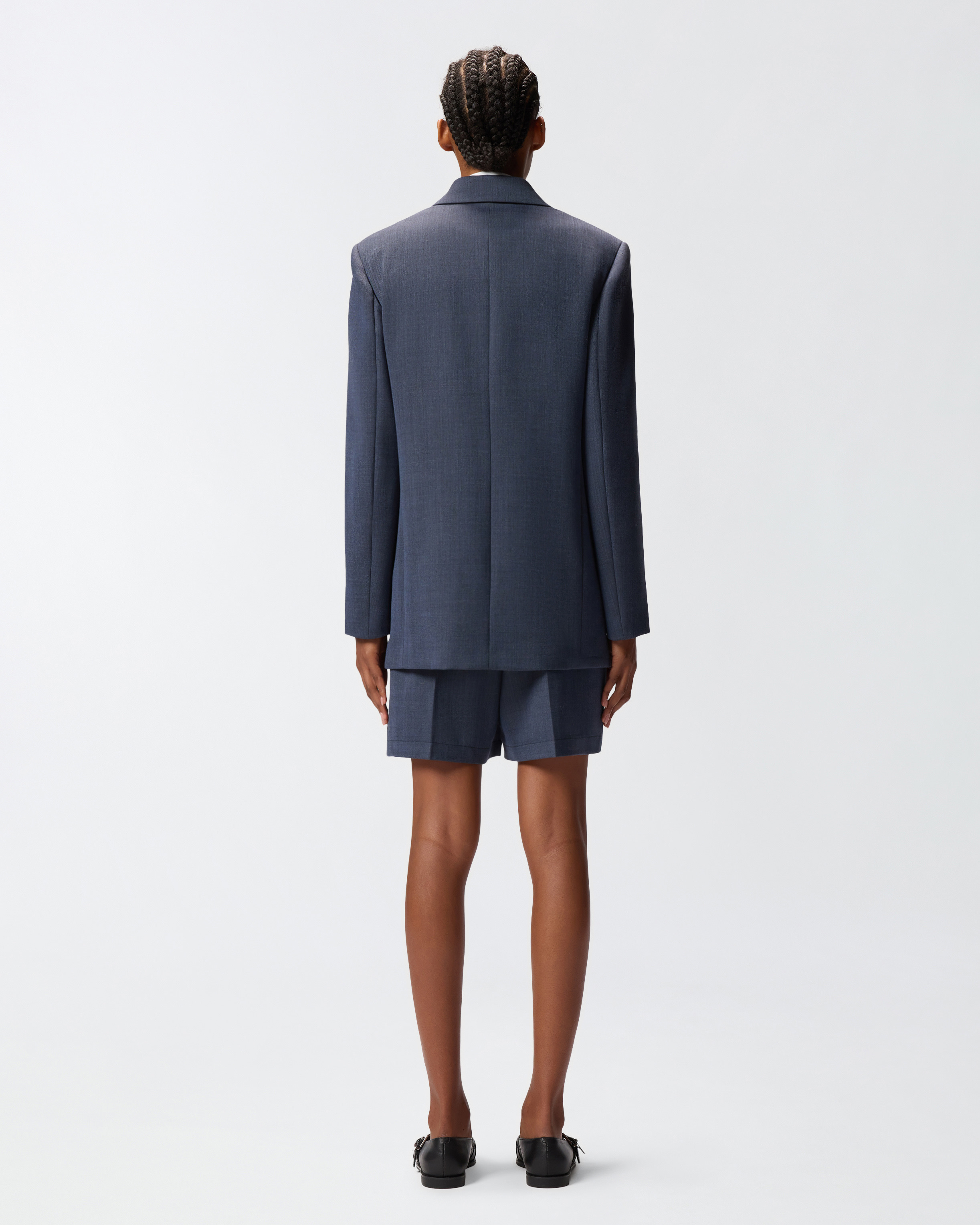 DOUBLE-BREASTED WOOL BLAZER WITH GOLDEN BUTTONS - 4