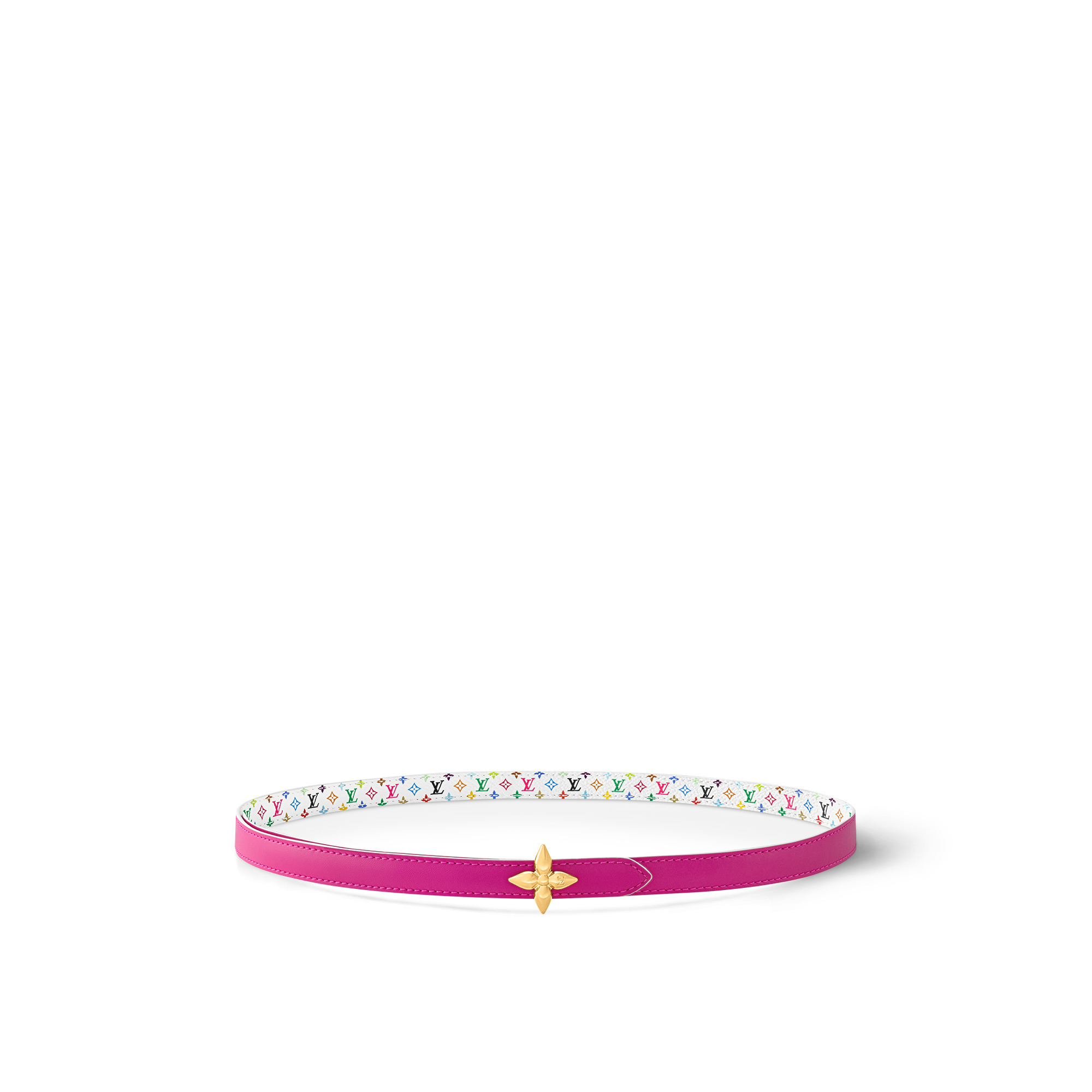 LV x TM Mini Flowergram 15mm Reversible Belt - 3