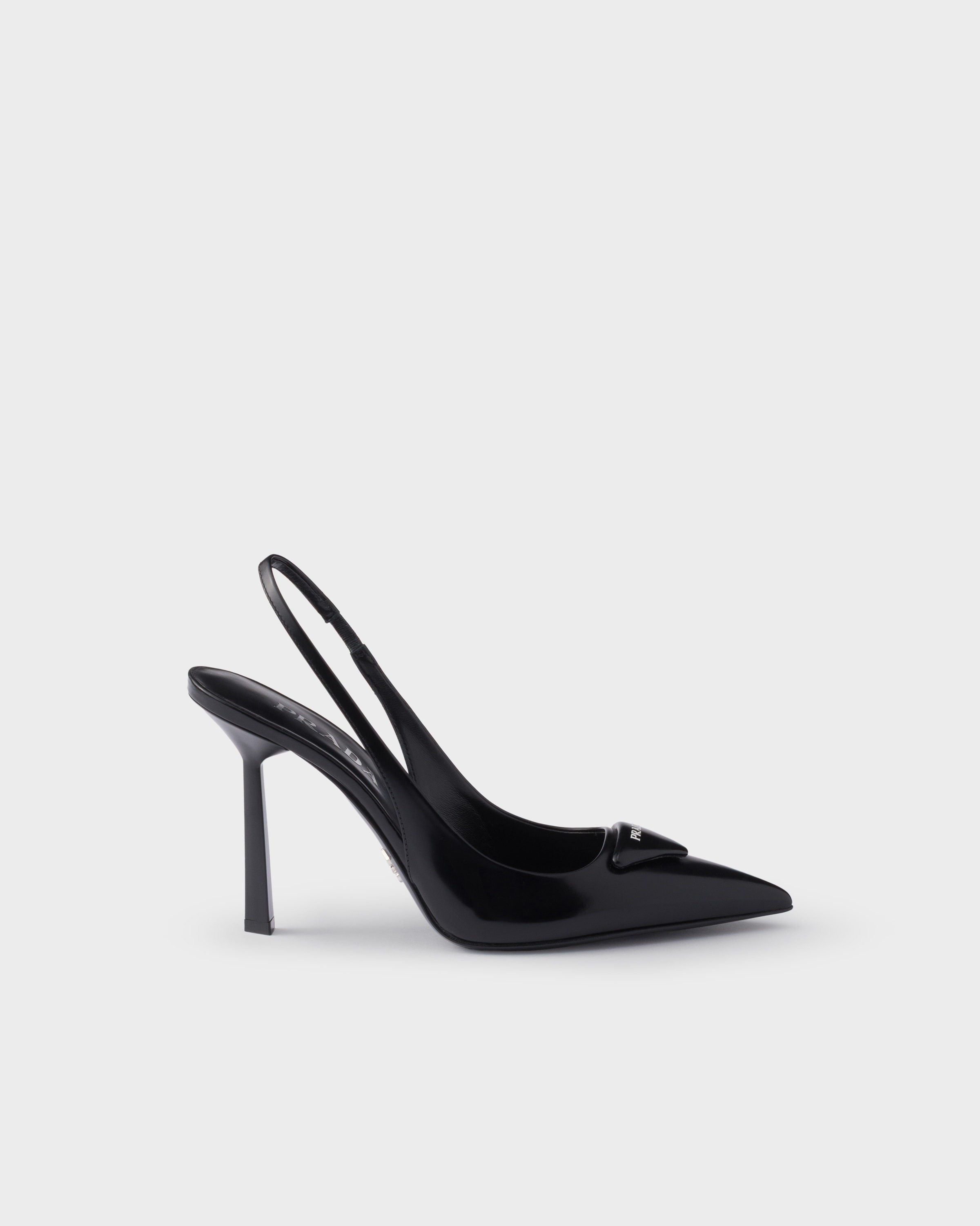 Brushed leather slingback pumps - 2
