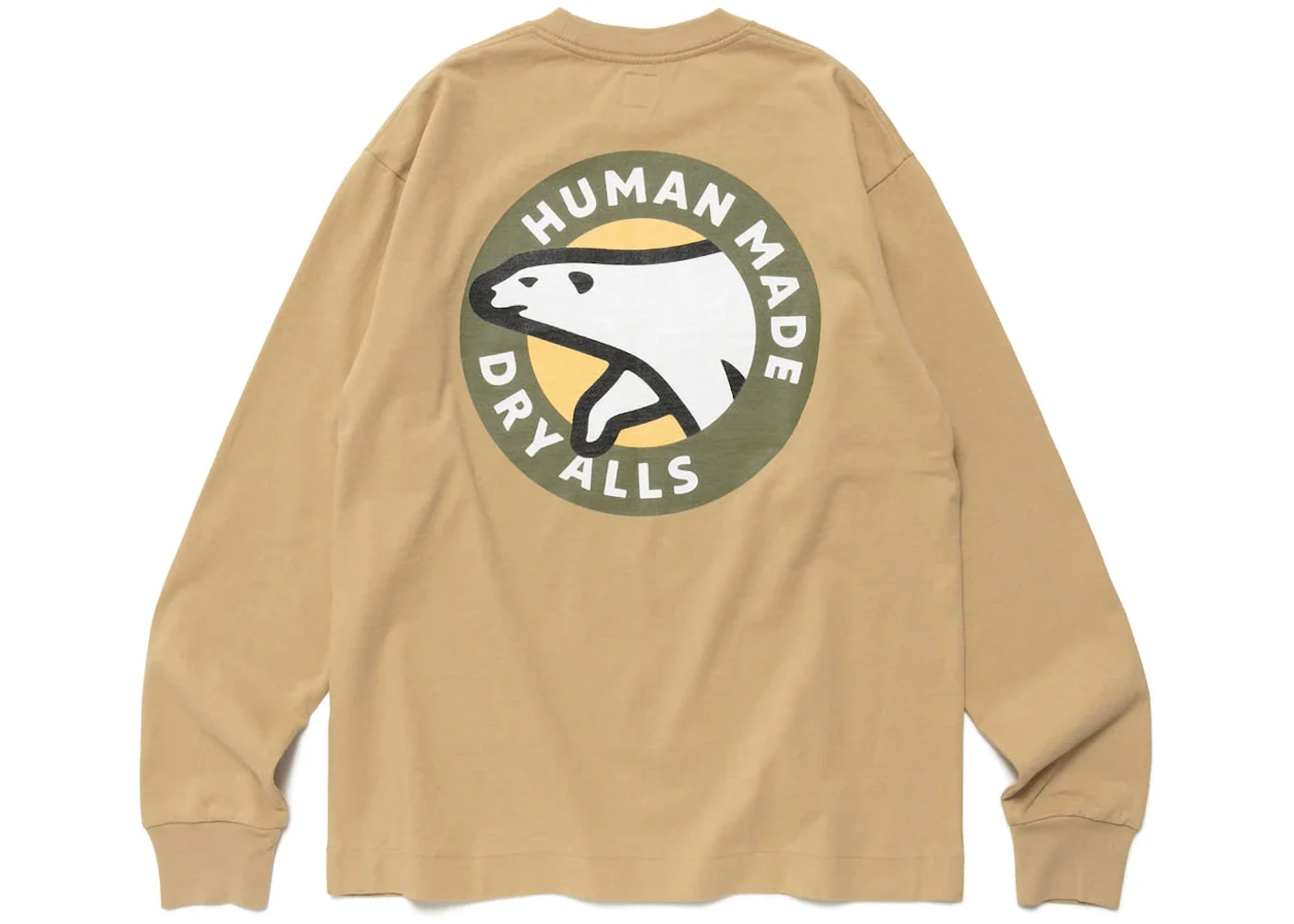 Human Made Polar Bear Graphic L/S Tee Beige - 1