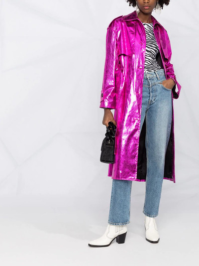 MSGM metallic trench coat outlook