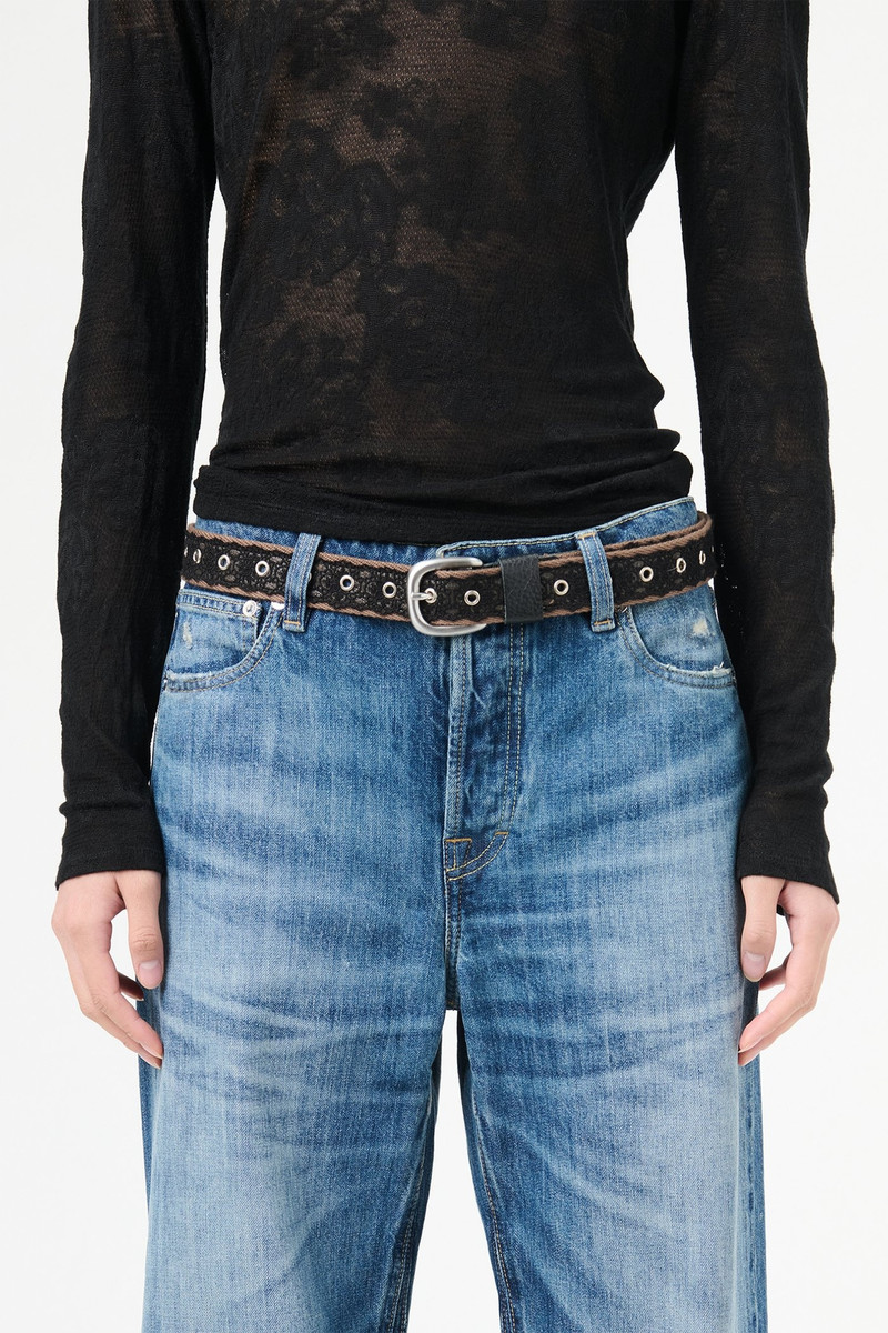 3 cm Belt Black Lace 3