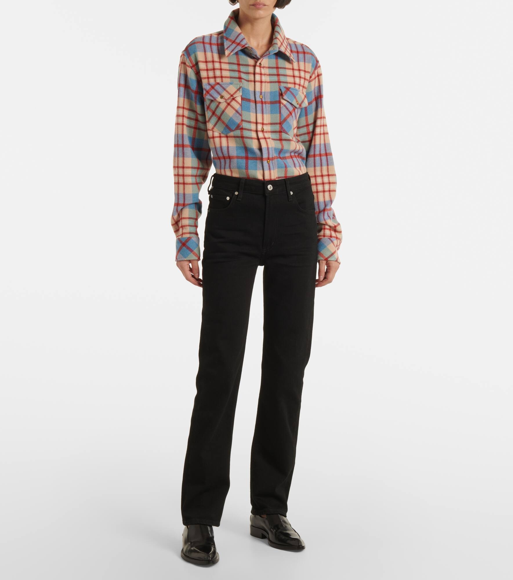 Zurie Long high-rise straight jeans - 7