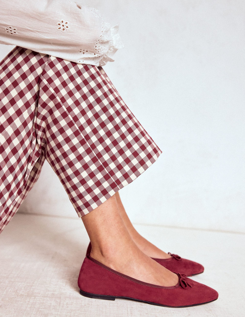 BODEN Point Flexi Sole Flats-Oxblood outlook