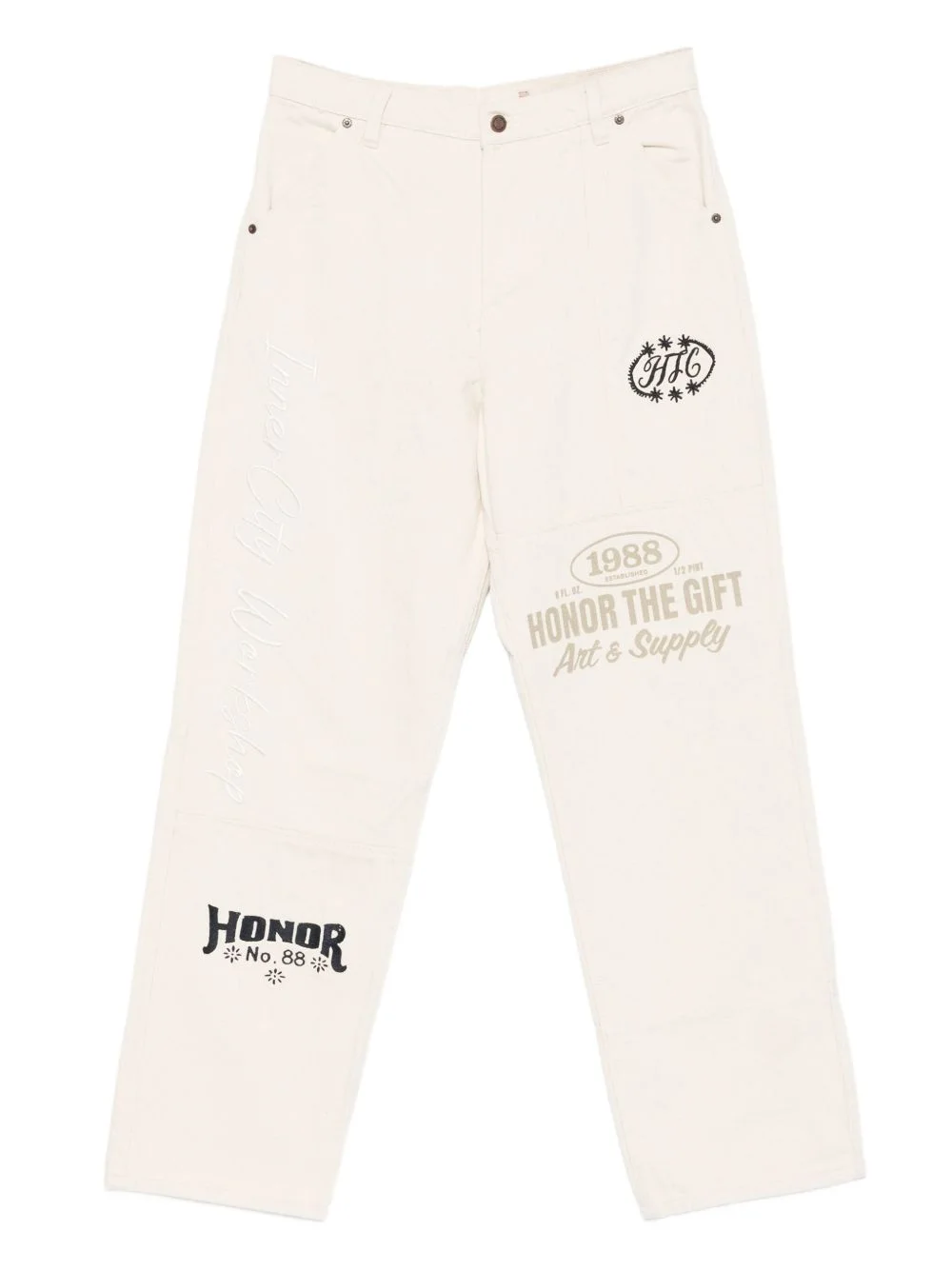 logo-print trousers - 1