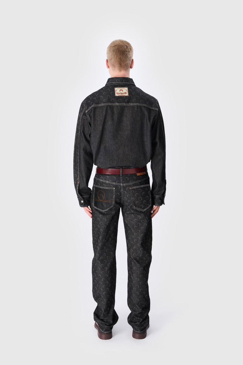Marine Serre Moon Laser Denim Straight Jeans outlook