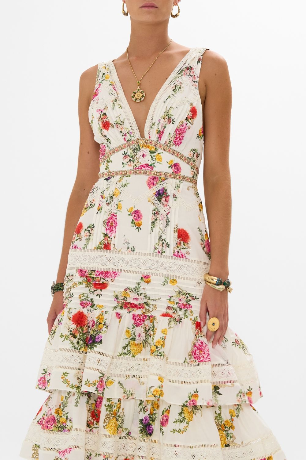TIERED RUFFLE HEM DRESS - 5