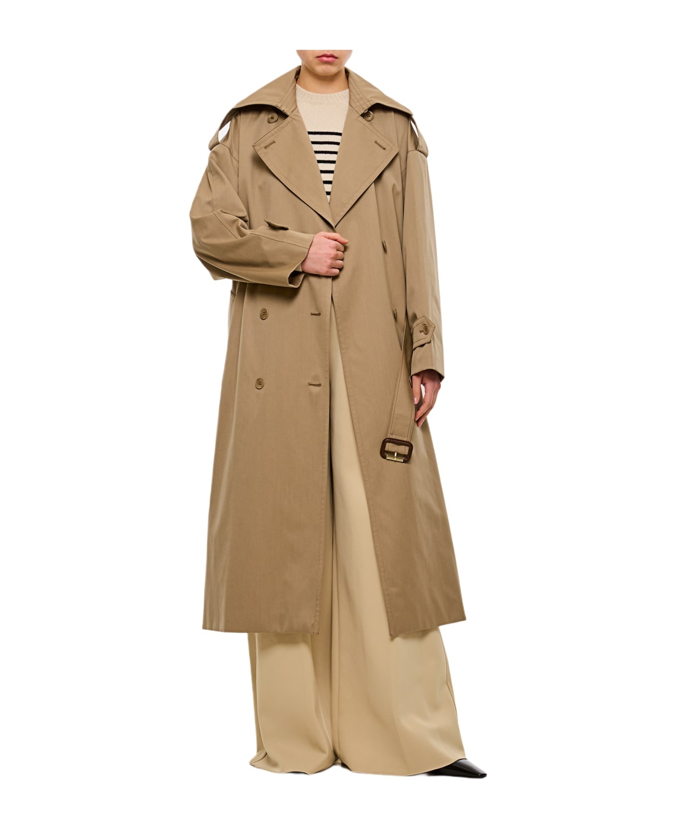 Salpa Cotton Trench Coat - 1