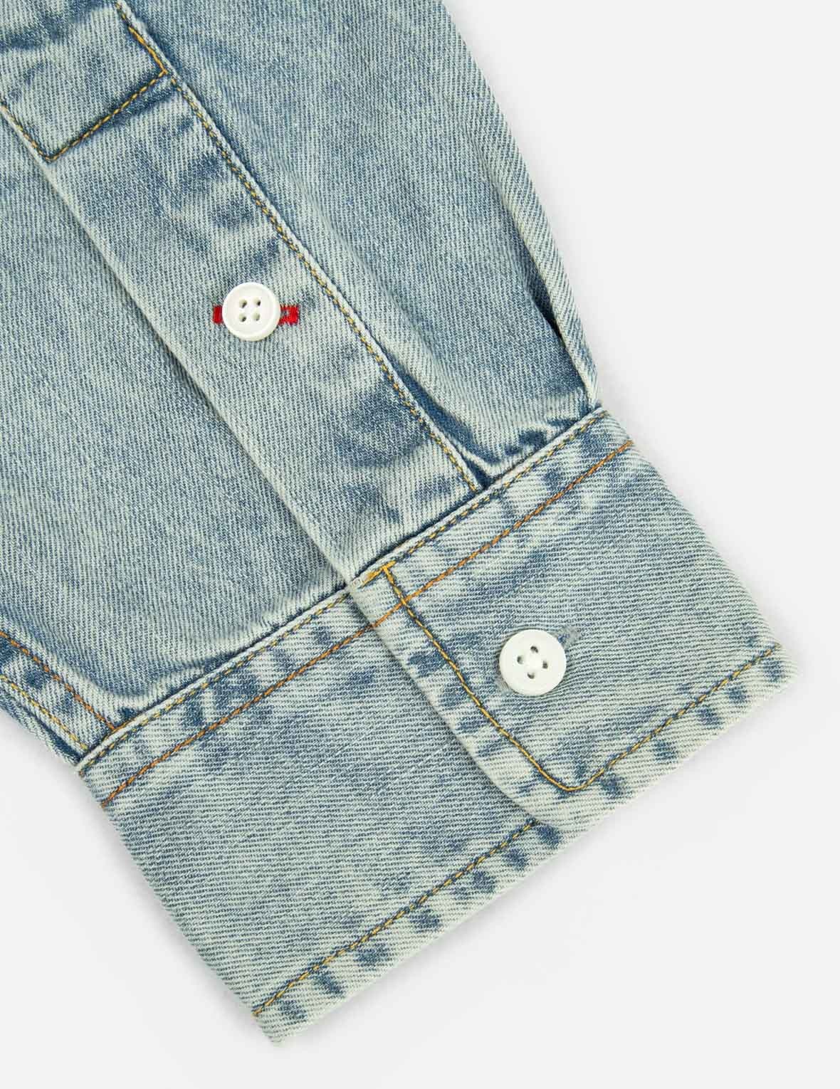Daruma Buddies Print Denim Shirt - 13