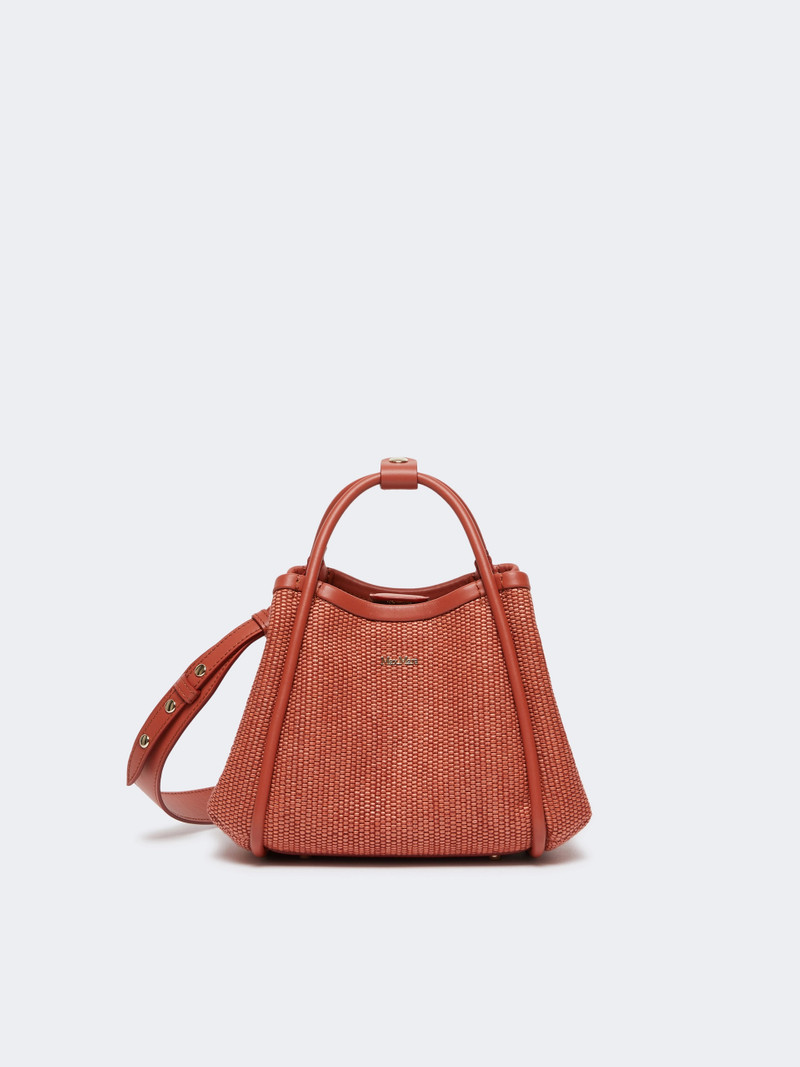 SUMMARINEXS Extra-small raffia-look basketweave Marine bag - TERRA COTTA 4