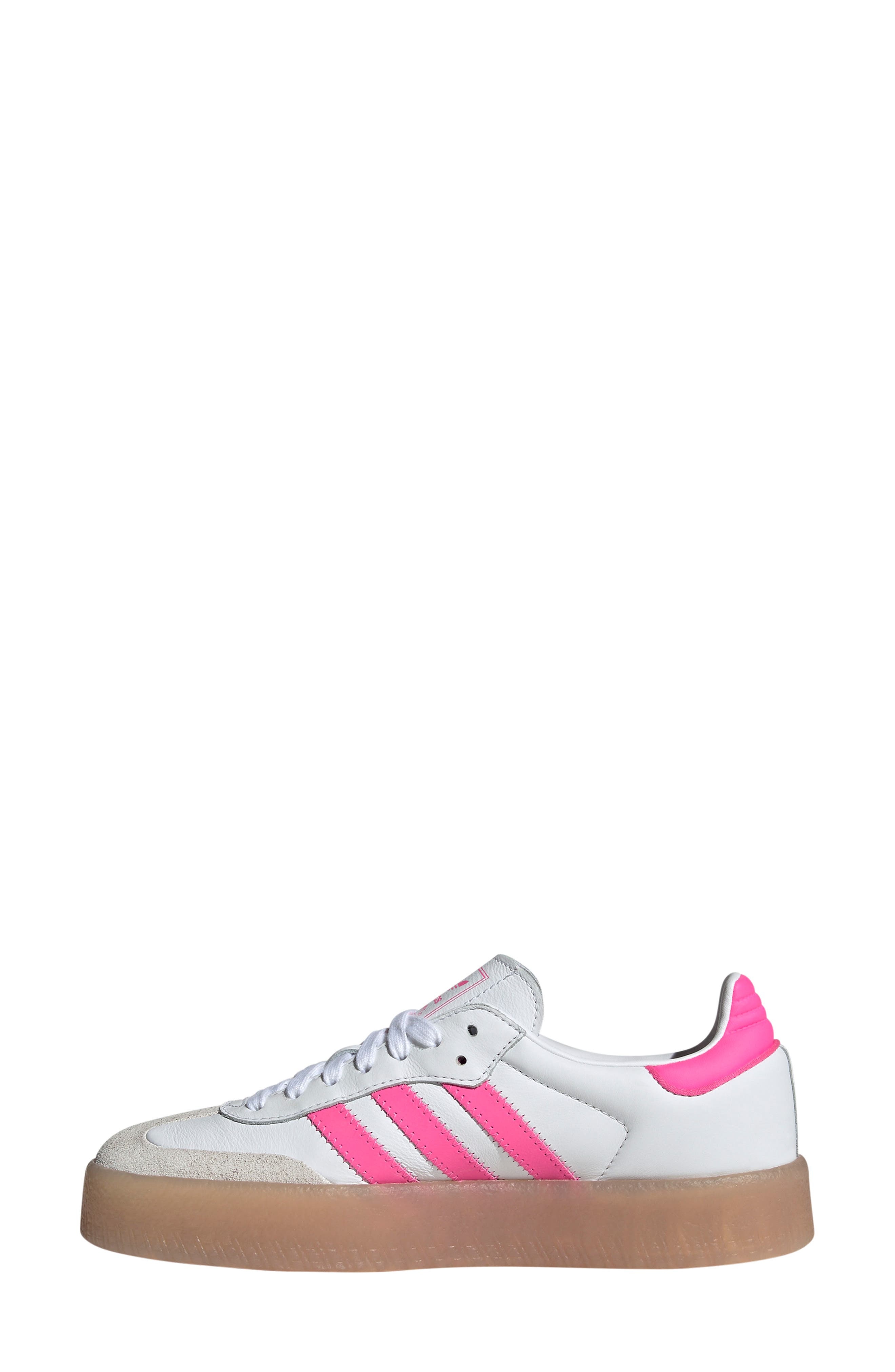 adidas Sambae Sneaker in White/Off White/Lucid Pink at Nordstrom - 6
