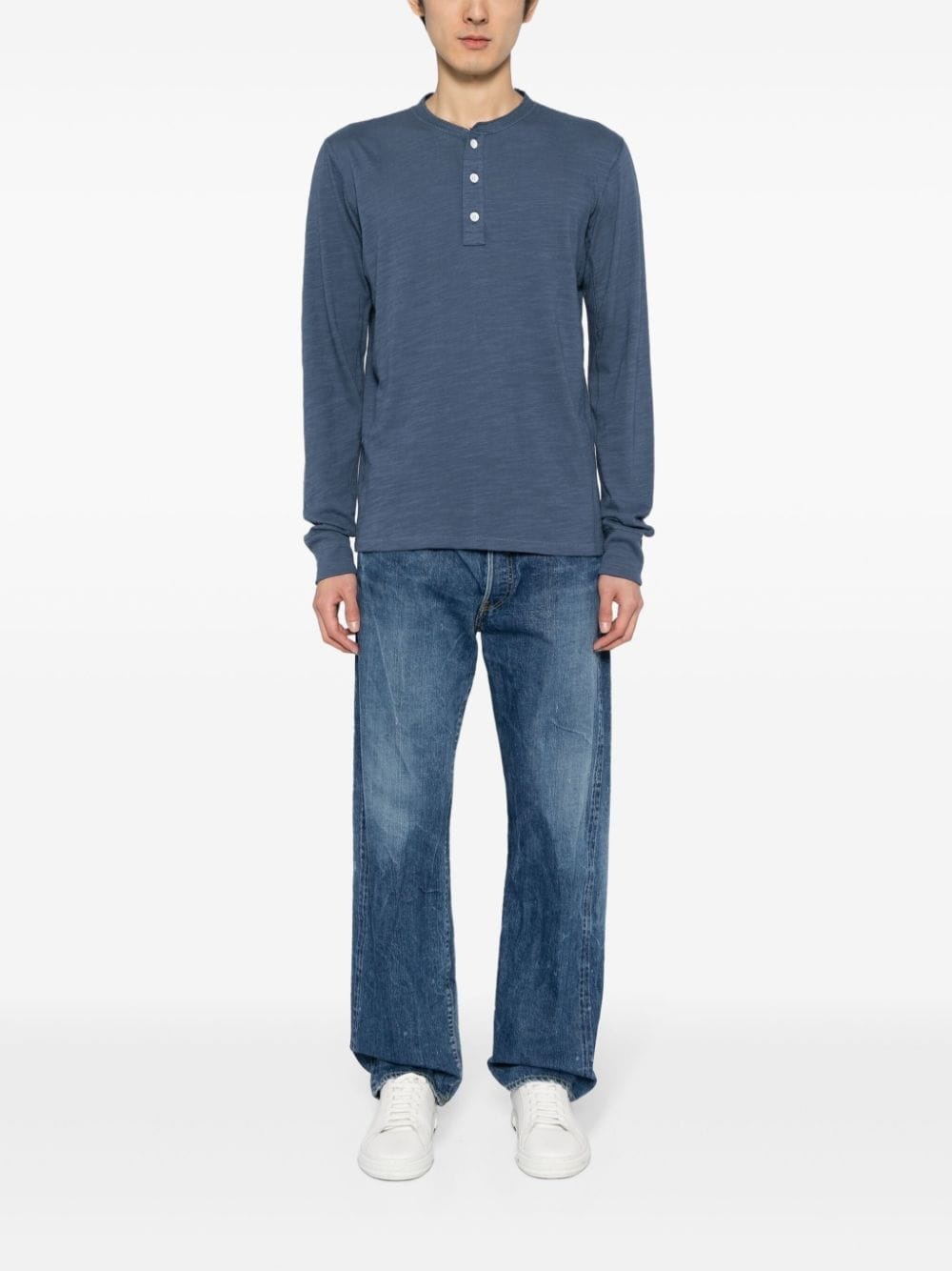 cotton Henley  T-shirt - 2