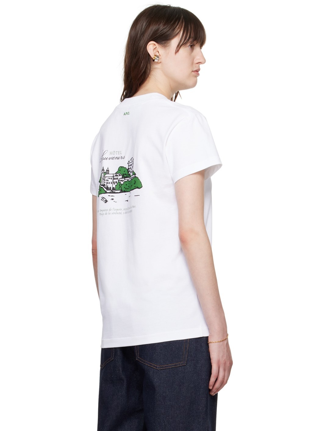White JJJJound Edition 'Hôtel Souvenirs' T-Shirt - 3