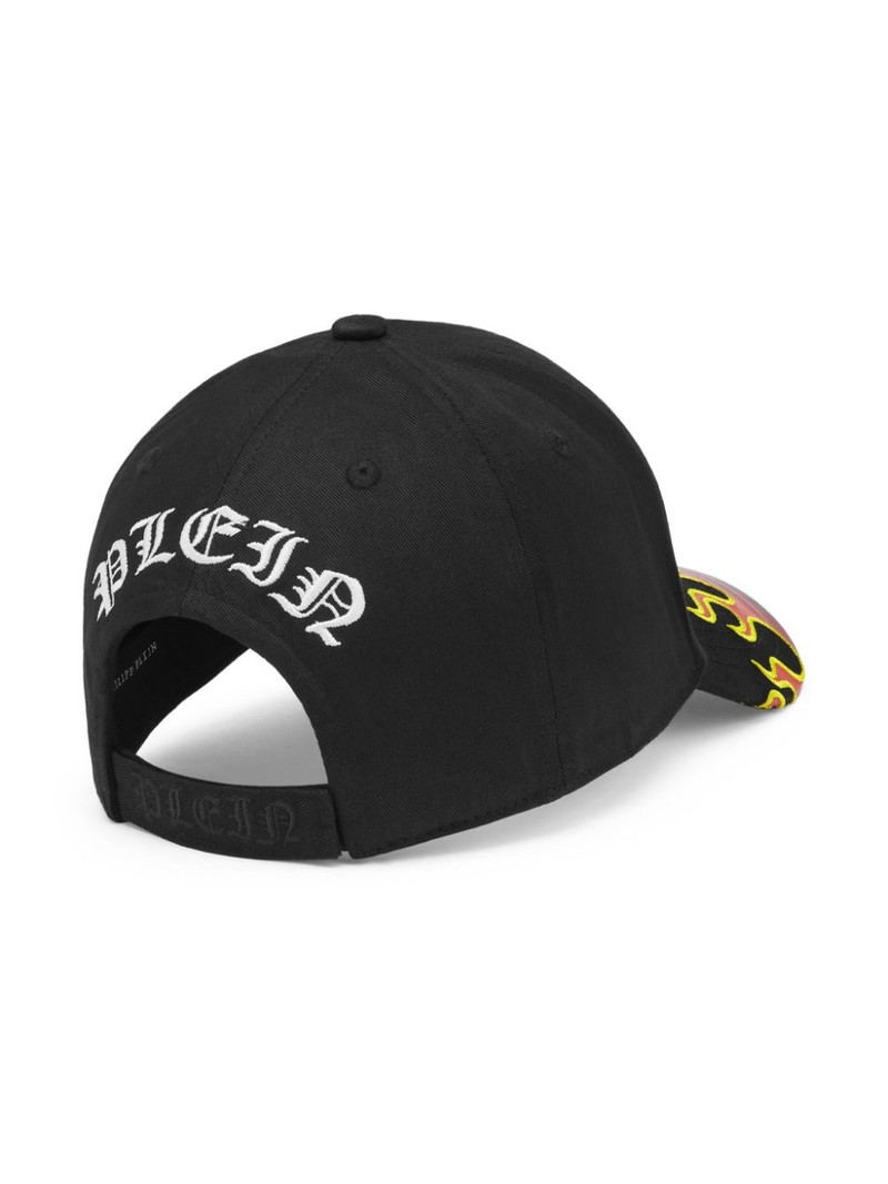 PHILIPP PLEIN Flame logo-embroidered cap outlook