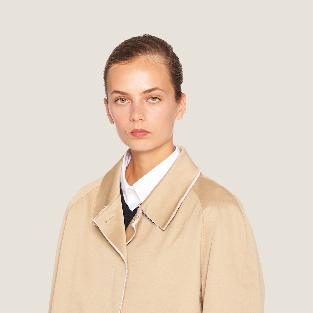 Single-breasted chino coat - 4