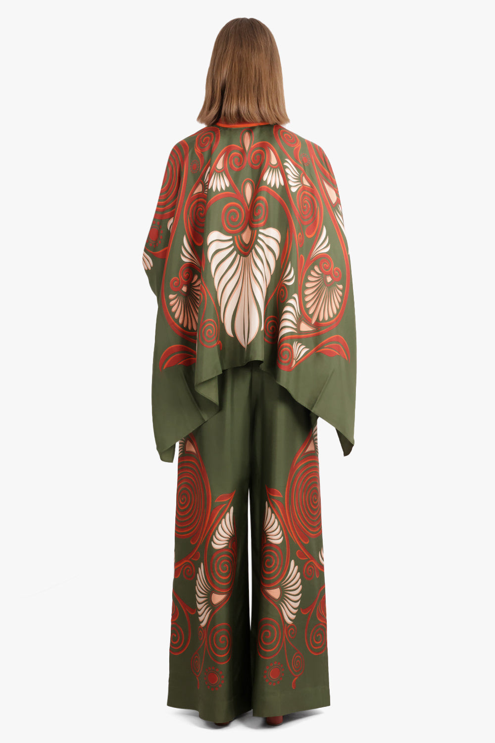 FOULARD 3/4 SLEEVE PRINT FLUID BLOUSE | KERYLOS PLACÉE - 4