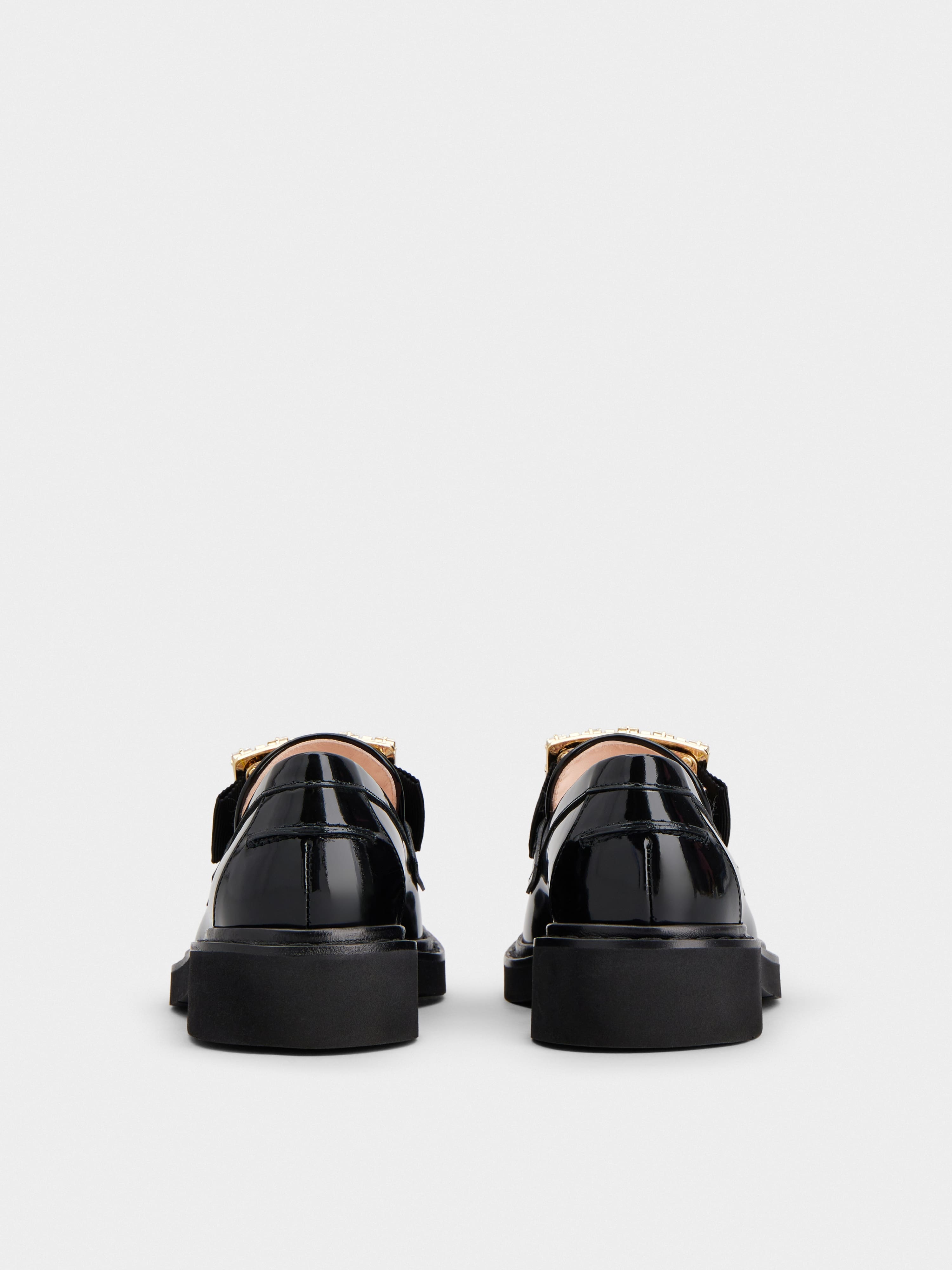 Viv' Rangers Strass Buckle Loafers in Patent Leather - 5