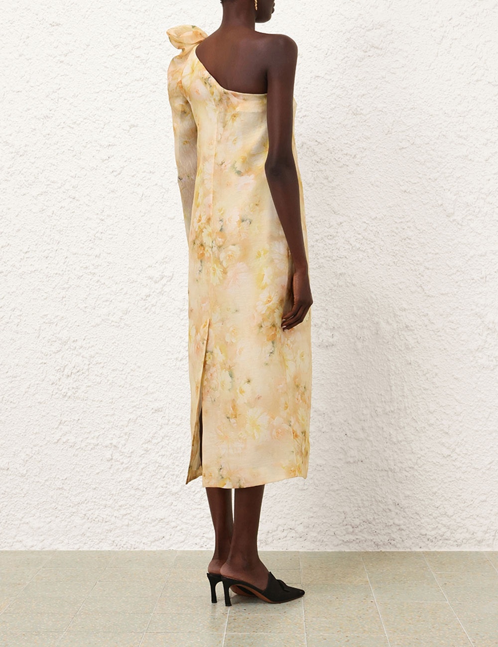 【Zimmermann】CRUSH ASYMMETRICAL MIDI ワンショル ミディ crush_asymmetrical_midi_dress_