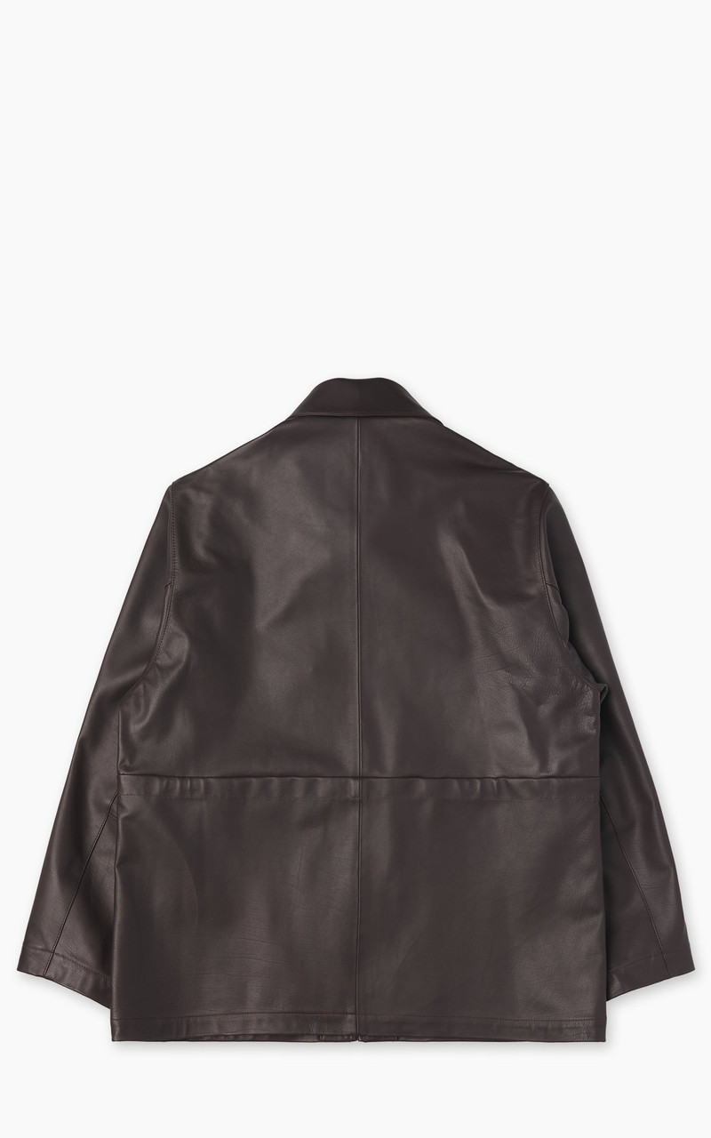 KAPTAIN SUNSHINE KAPTAIN SUNSHINE SHEEPSKIN ZIP JACKET BROWN outlook