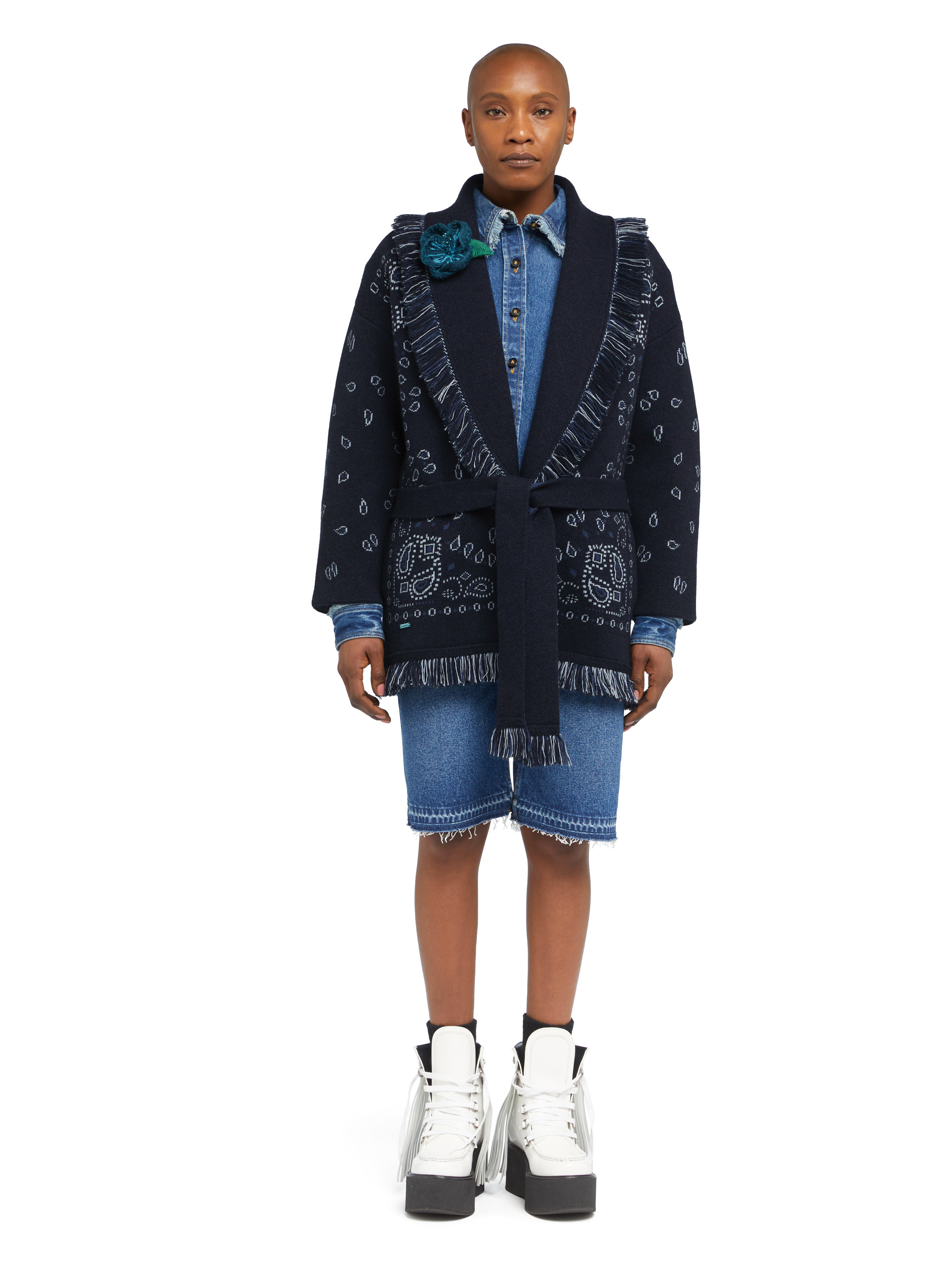 Bandana Jacquard Cardigan - 4