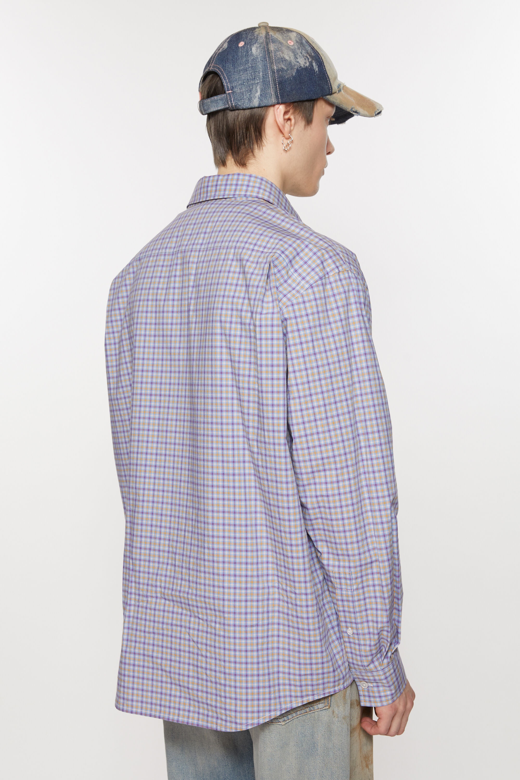Button-up shirt - Cornflower blue/yellow - 3