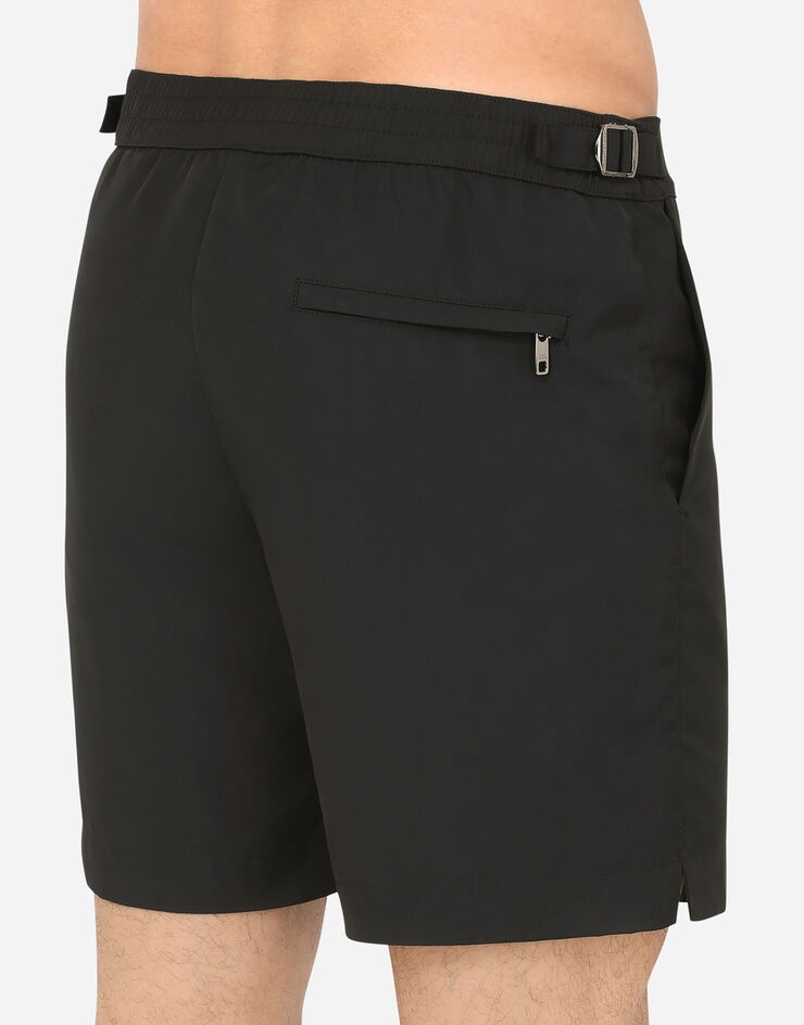 Mid-length swim shorts with branded plate - 5