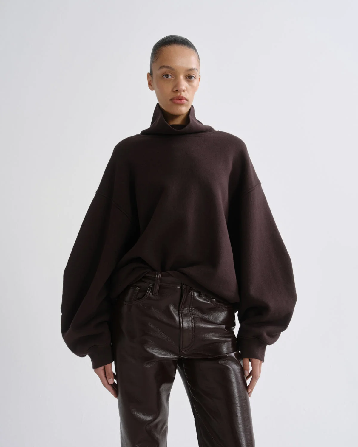 JENNING SWEATSHIRT IN CHOCOLATE - 1