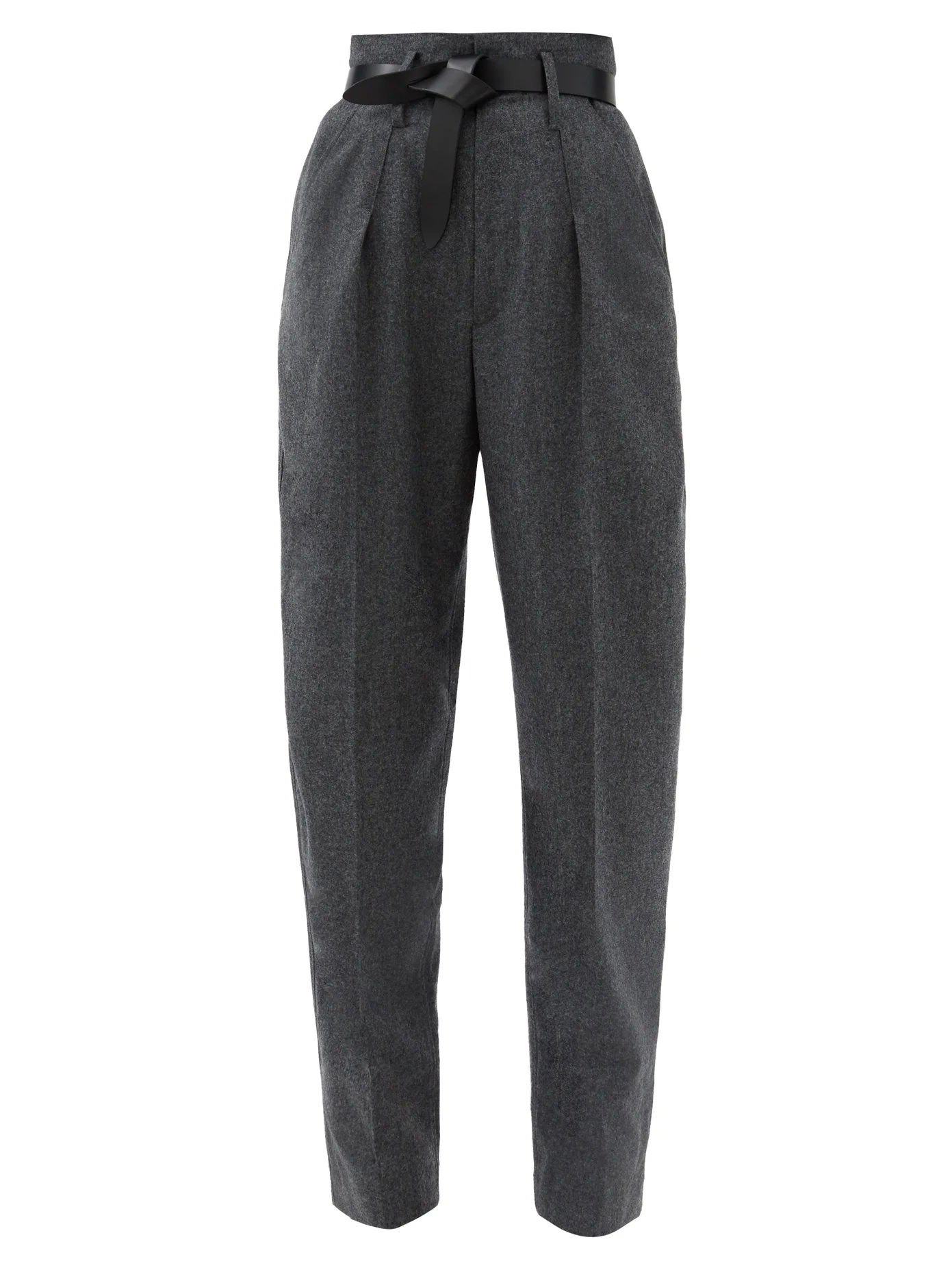 Racomisl pleated pressed-wool tapered trousers - 1