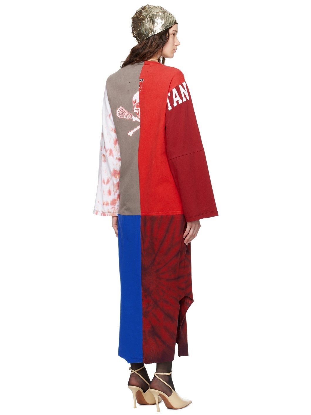 Multicolor Reconstituted Midi Dress - 3