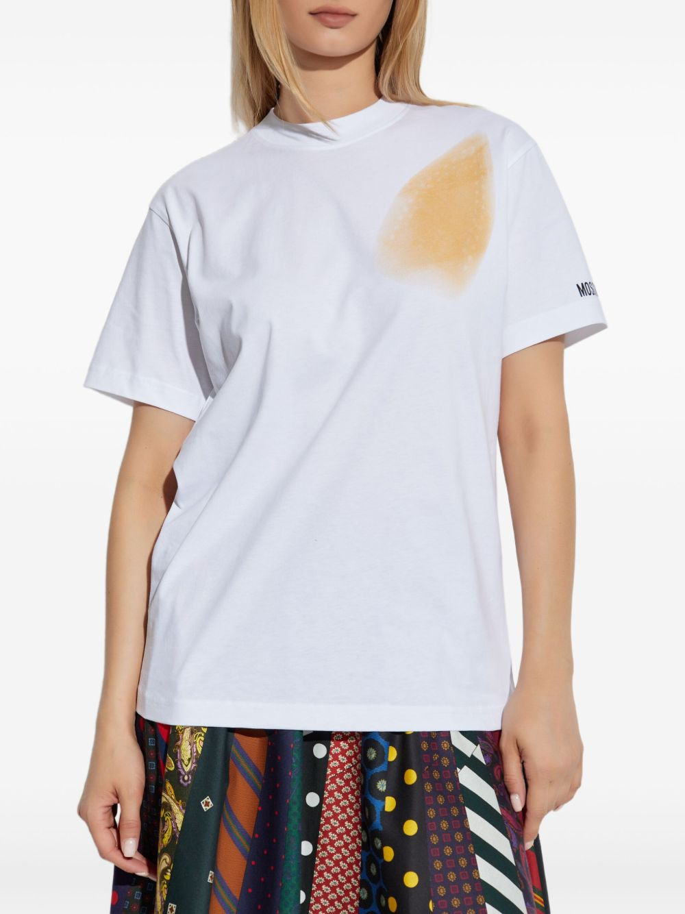 stain-effect cotton T-shirt - 3