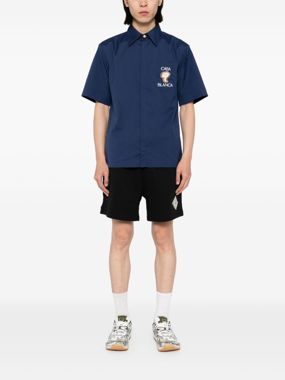 embroidered logo shirt - 2