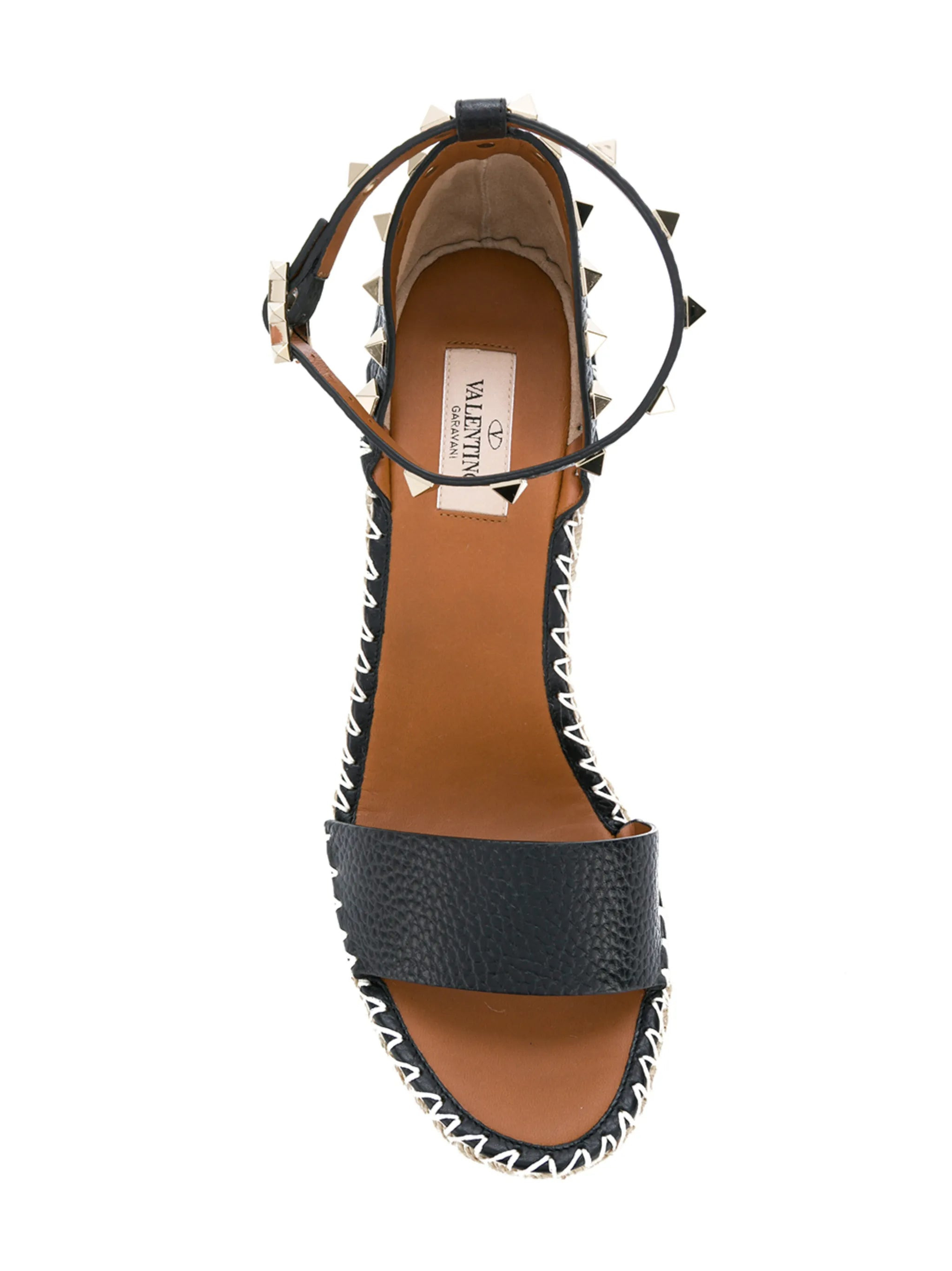 105mm Double Rockstud wedge sandals - 10