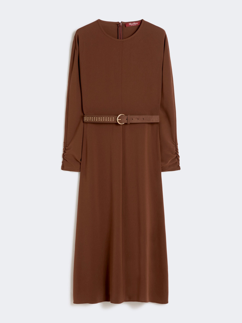 ZERBINO Cady flared dress - CHOCOLATE 6