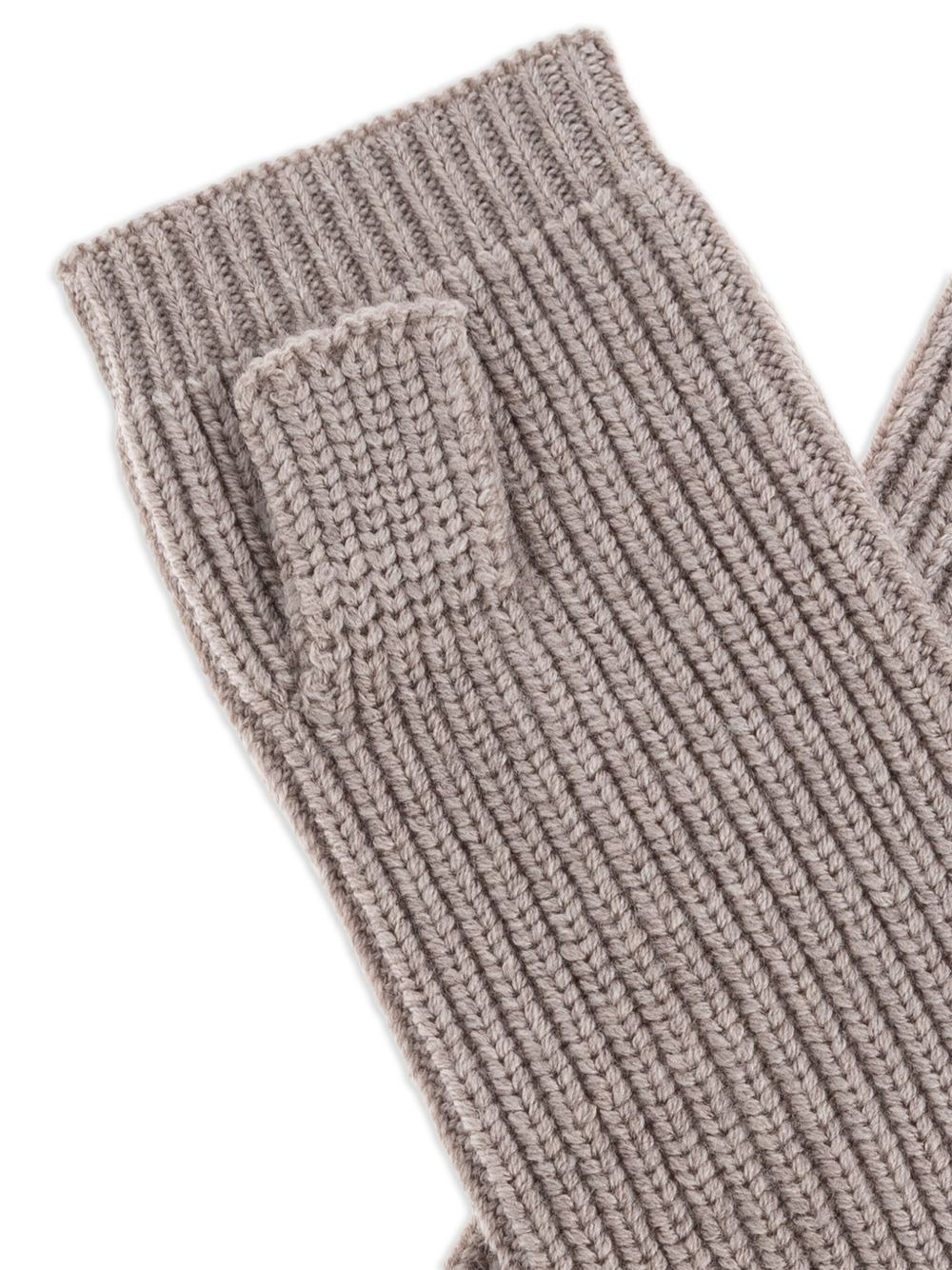 ribbed fingerless gloves - 5