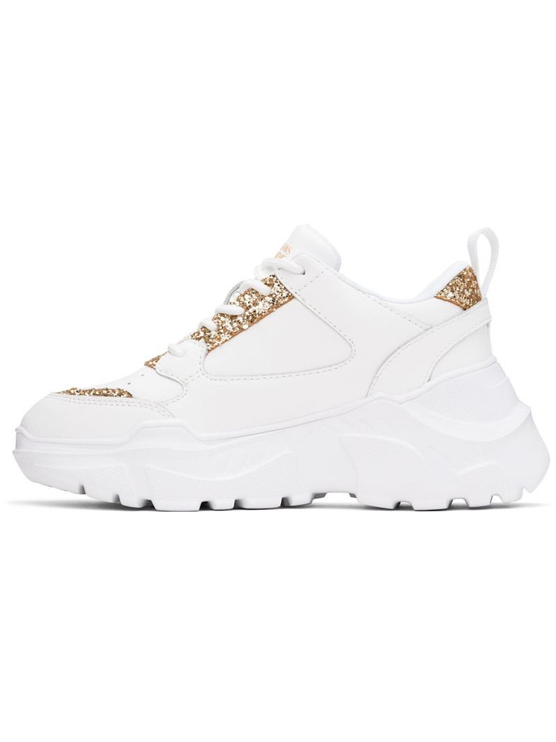 White Speedtrack Low Top Sneakers 3